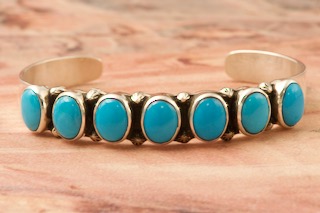 Sterling silver and sleeping beauty turquoise bracelet newest